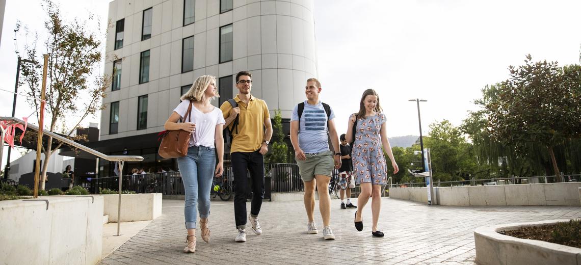 Students walking Kambri